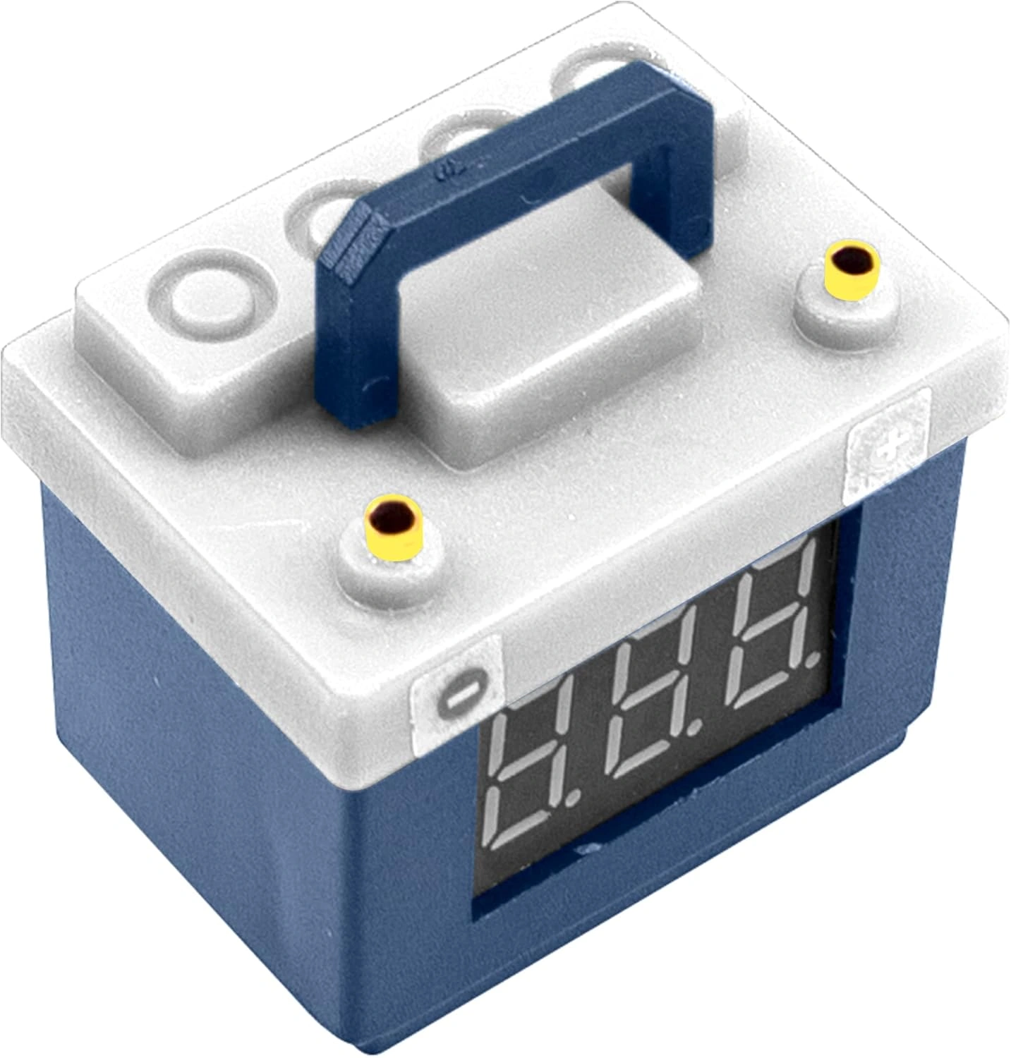 Ready-to-Assemble RC Car Battery Box – Cool White & Blue Design!